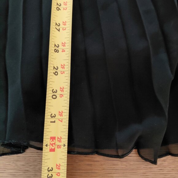 Vince Camuto Black Chiffon Maxi Midi Skirt Large Feminine Modest Closet Staple - Picture 7 of 7